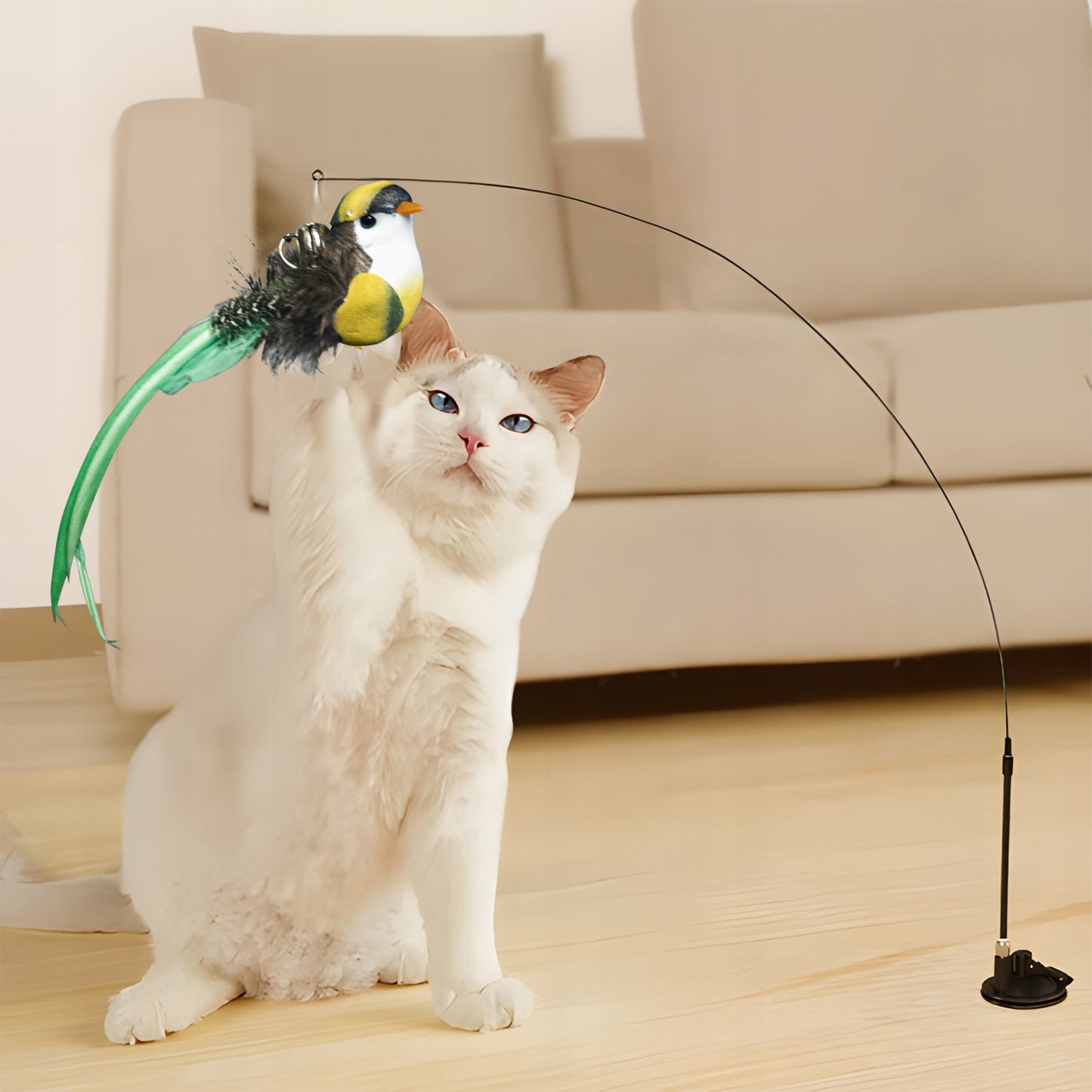 Interaktyvus žaislas katėms su siurbtuku