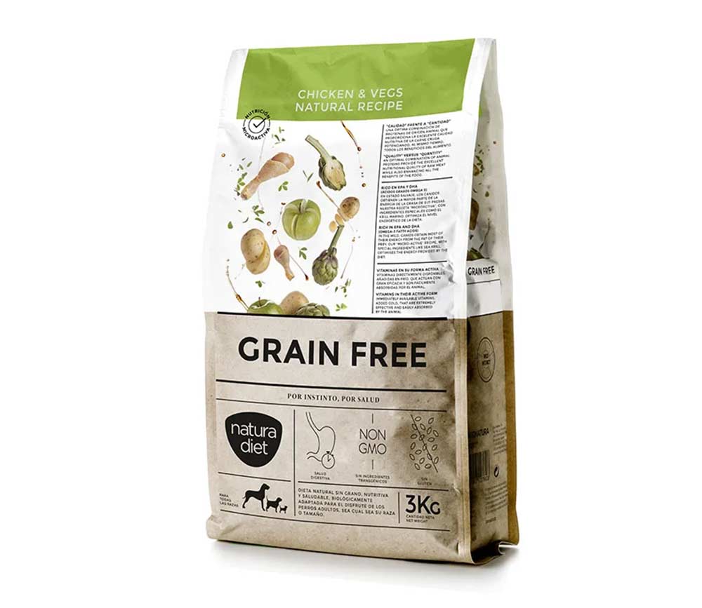 Chickn & Vegs Natural Recipe begrūdis sausas maistas šunims 3kg