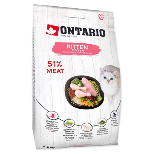 Ontario Kitten Chicken 2kg (Kačiukams su vištiena)