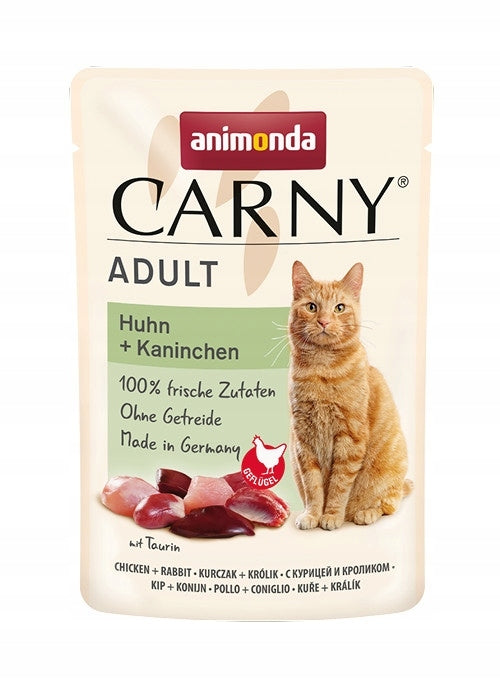 Animonda Carny Adult - šlapias maistas katėms su vištiena ir triušiena 8x85 g