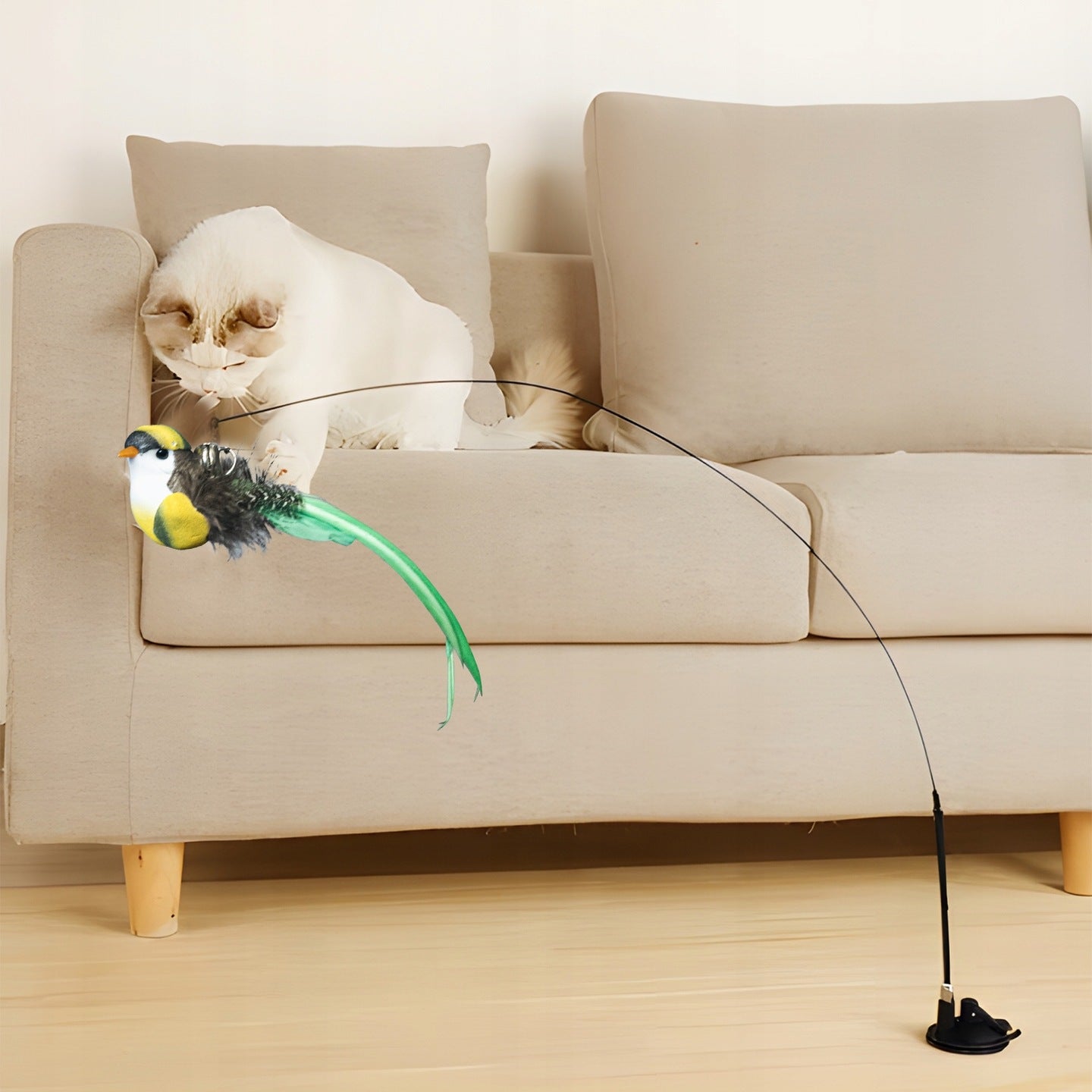 Interaktyvus žaislas katėms su siurbtuku