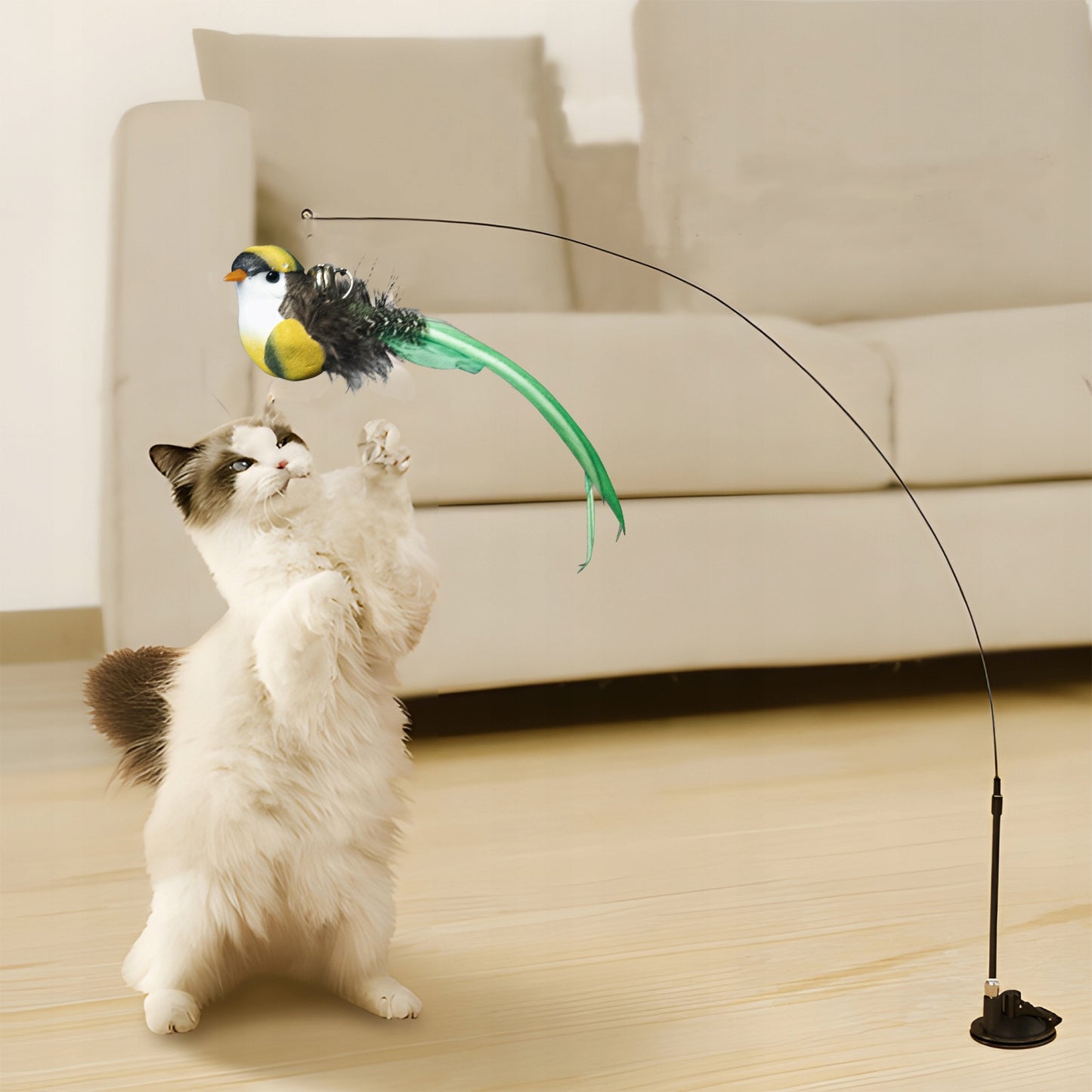 Interaktyvus žaislas katėms su siurbtuku