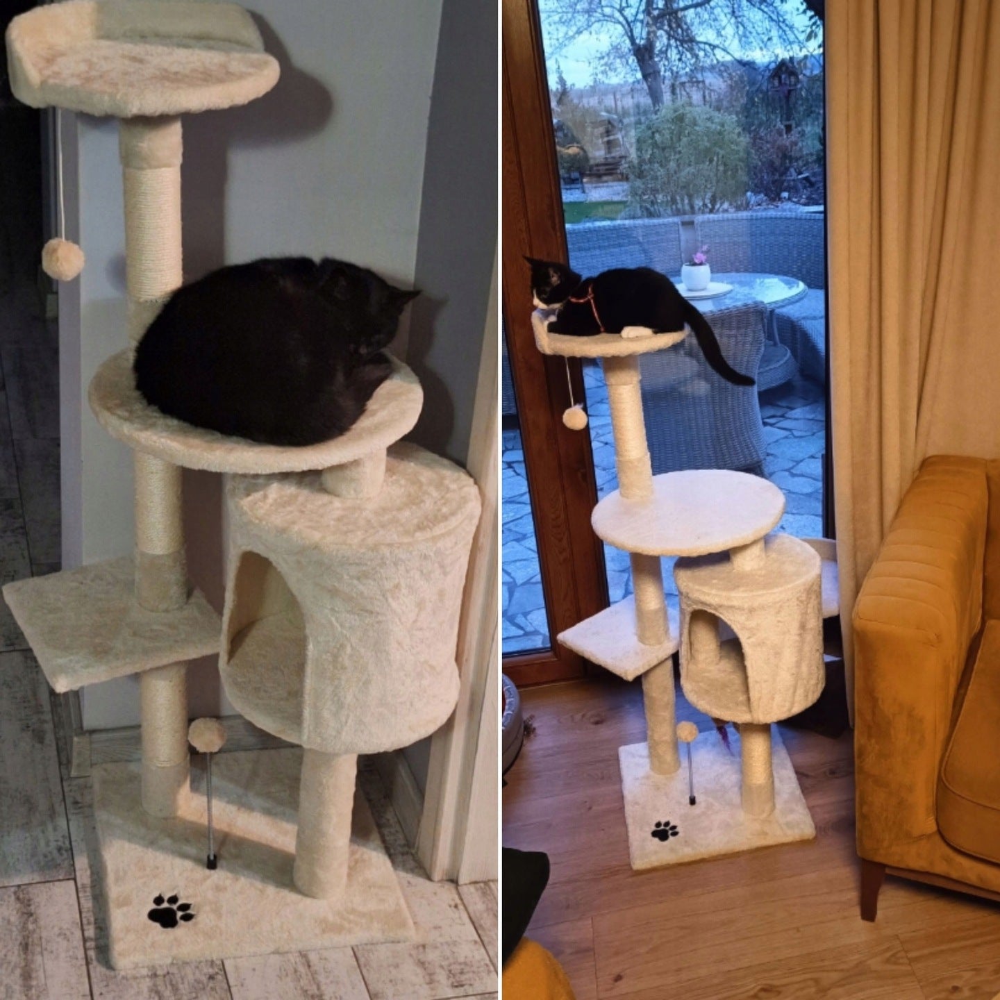 Kačių draskyklė "TomiDomi" smėlio spalvos 116 cm