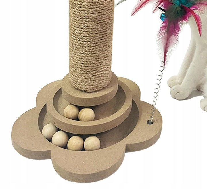 Katčių draskyklė su kamuoliukais 40cm