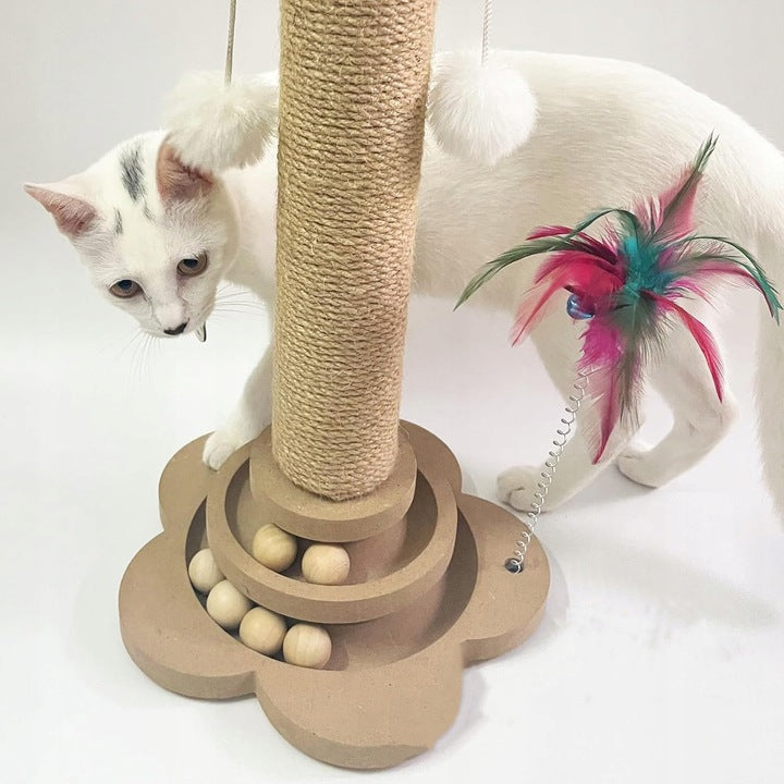 Katčių draskyklė su kamuoliukais 40cm