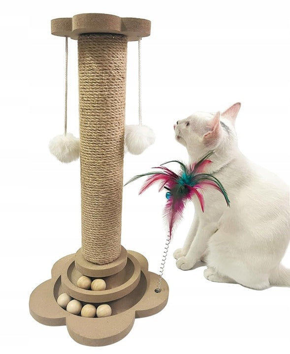 Katčių draskyklė su kamuoliukais 40cm