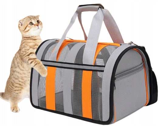 Lengvas sulankstomas nailoninis mažų gyvūnų transporteris su užtrauktuku