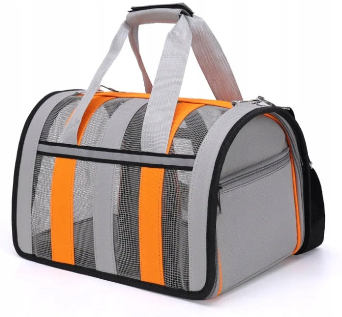 Lengvas sulankstomas nailoninis mažų gyvūnų transporteris su užtrauktuku