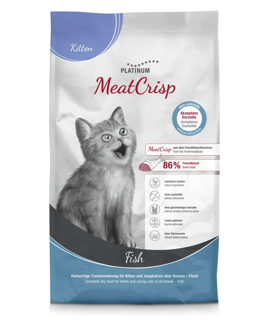 Platinum MeatCrisp sausas pašaras kačiukams su žuvimi