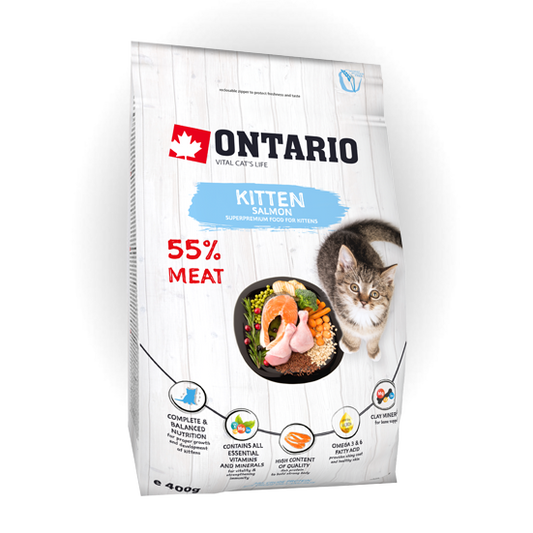 Ontario Kitten Salmon 0,4kg (Kačiukams su lašiša)
