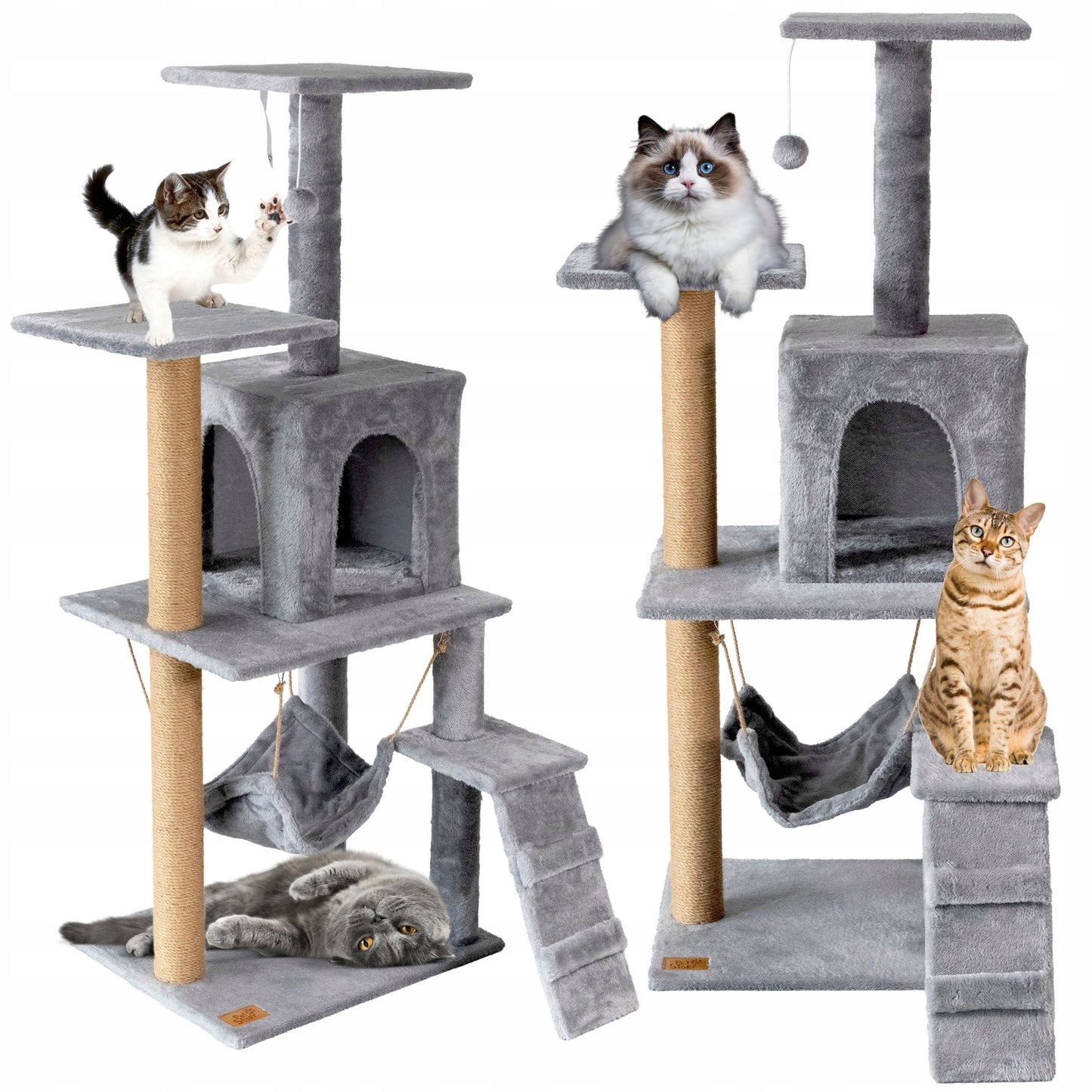 Kačių draskyklė su hamaku 125 cm.