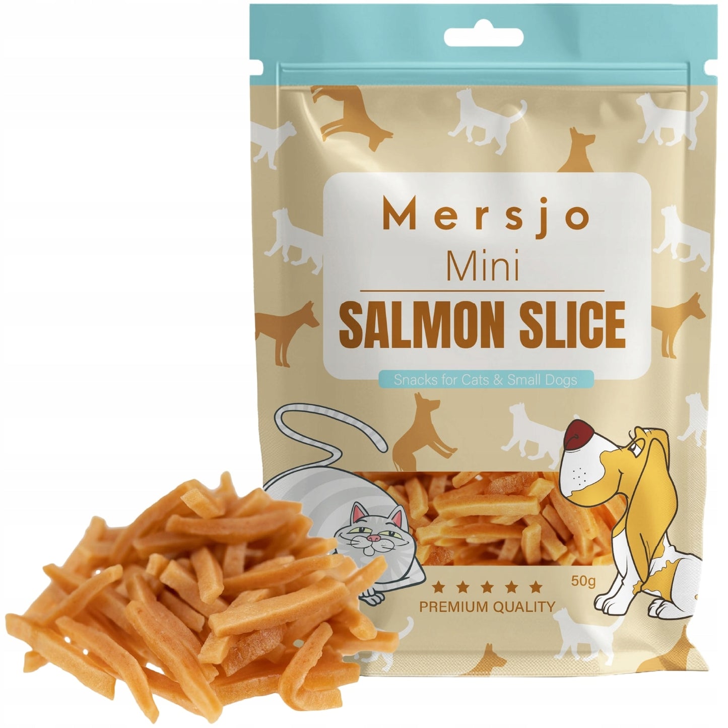 Skanėstai Mini lašišos griežinėliai 50g.