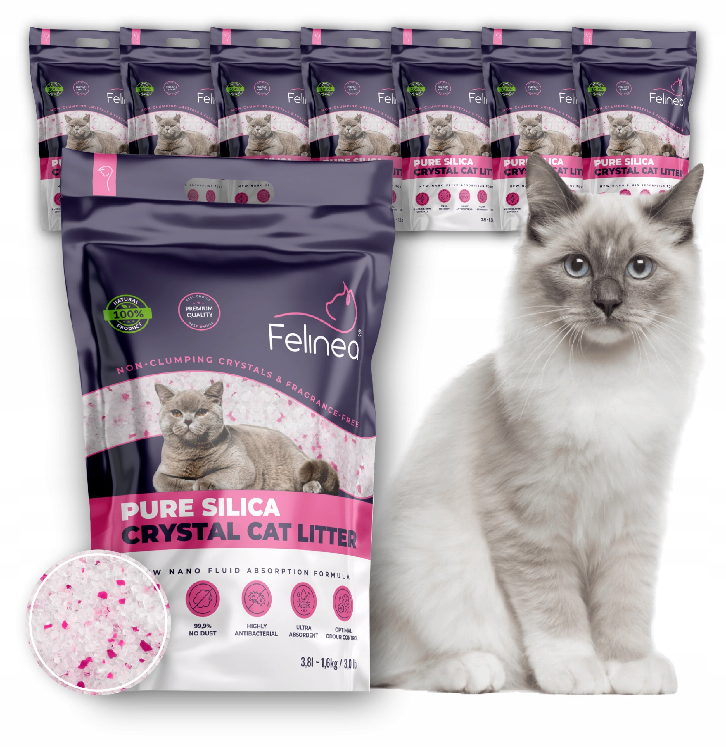 Silikoninis kraikas katėms FELINEA 3,8L