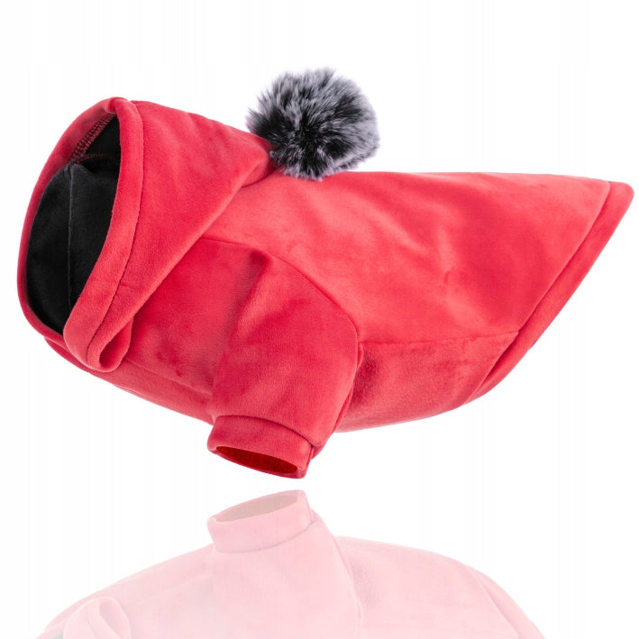 Šiltas veliūrinis megztinis šuniu