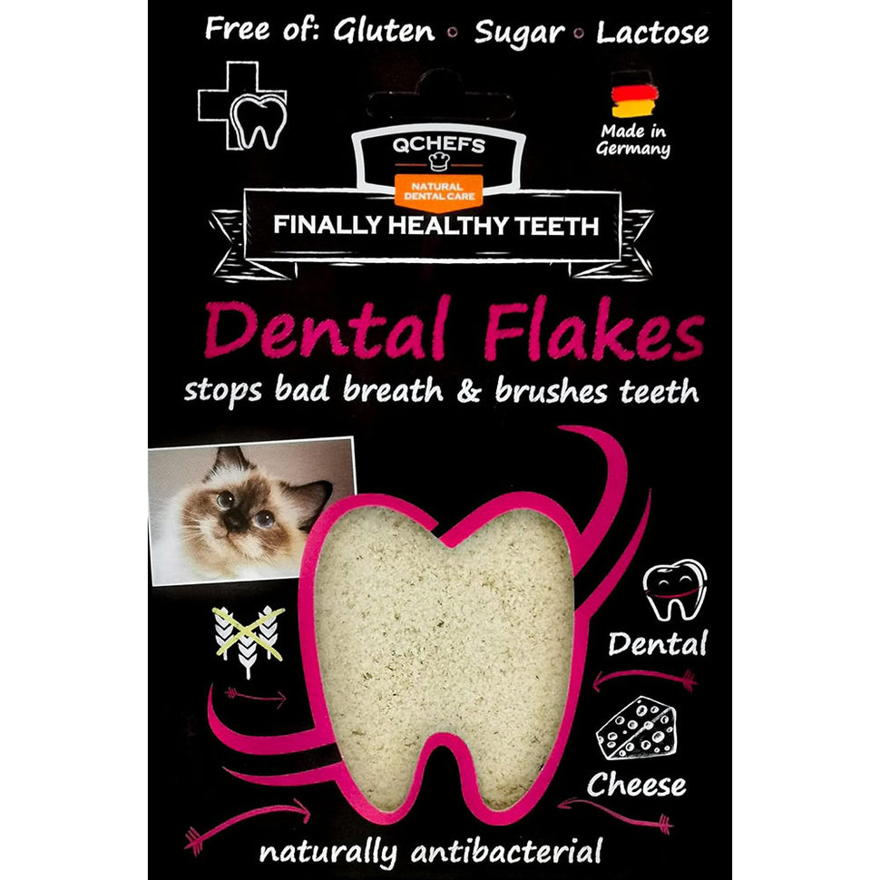 QChefs Dental Flakes for Cats maisto priedas kačių burnos higienai 90g