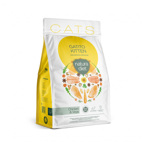 Natura Diet Kitten Chicken sausas maistas kačiukams