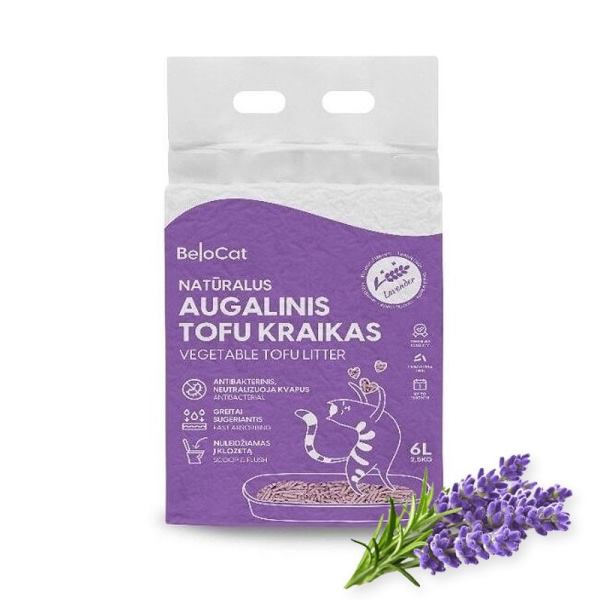 Belocat TOFU kraikas 6L/2,5kg (levandų kvapo)