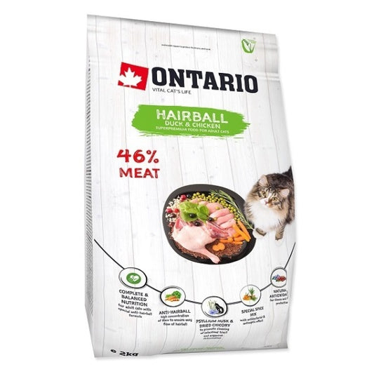 Ontario Cat Hairball 2kg (nuo plaukų kamuolių)