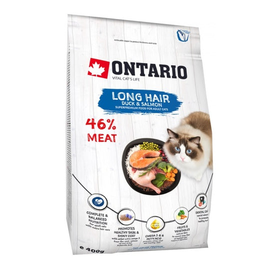 Ontario Cat Longhair 0,4kg (Ilgaplaukiams)