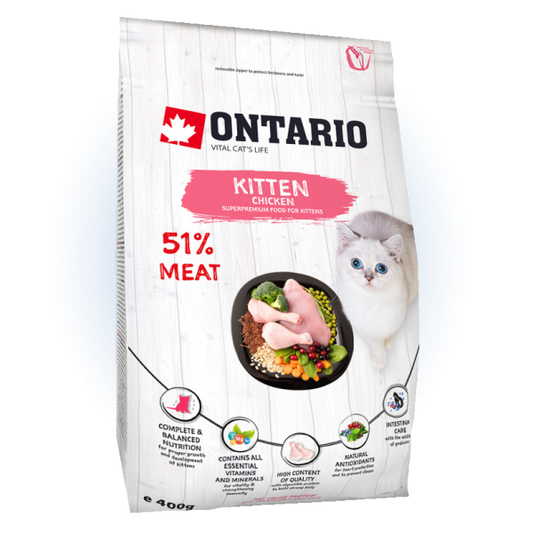 Ontario Kitten Chicken 0,4kg (Kačiukams su vištiena)