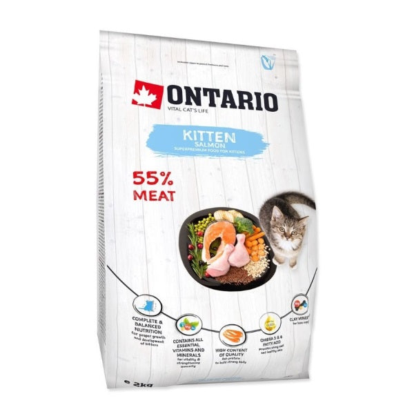 Ontario Kitten Salmon 2kg (Kačiukams su lašiša)