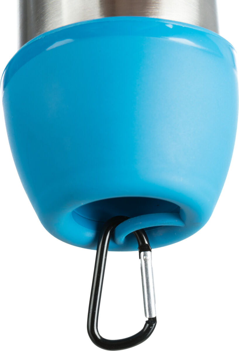 Trixie Gertuvė butelis su dubenėliu, nerūd. plienas/plastikas, 0.3 l