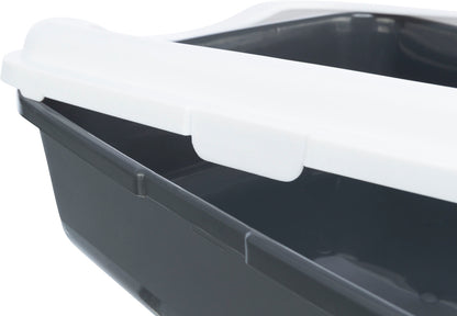 TRIXIE Classic kačių tualetas su kraštais 37x15x47 cm, t. pilka/balta