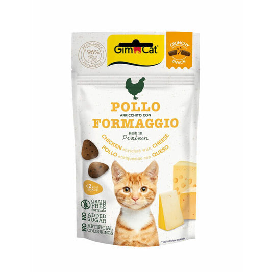 Gimcat Crunchy Snacks Chicken & Cheese traškūs skanėstai višta/sūris 50g