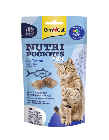 GIMCAT NUTRI POCKETS Fish with Tuna 60g