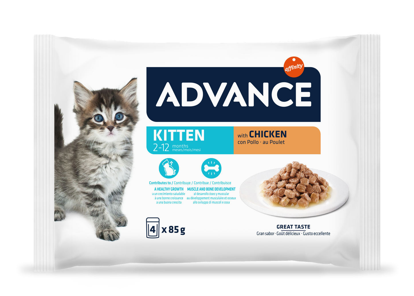 AC Wet Kitten Chicken Flow 4*85g