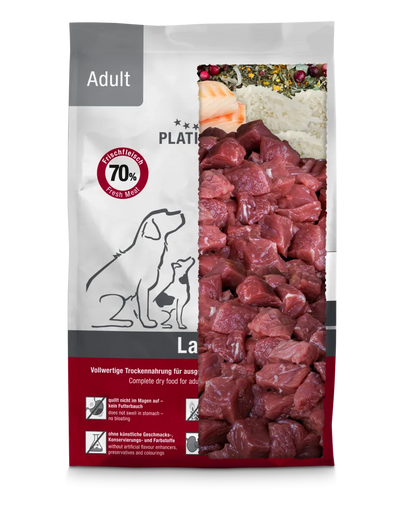 Platinum Adult sausas pašaras šunims su ėriena