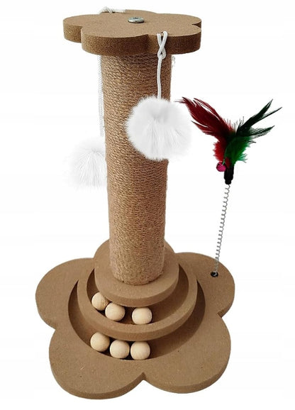 Katčių draskyklė su kamuoliukais 40cm