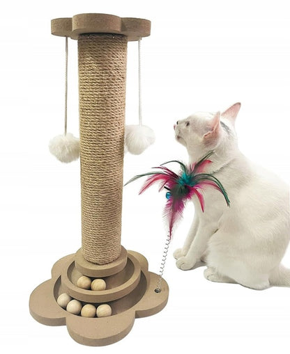 Katčių draskyklė su kamuoliukais 40cm