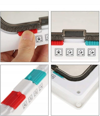 Durų atvartas su 4 krypčių magnetu, naminių gyvūnėlių durys katėms ir šunims (L-25 x 23,5 x 5,5 cm, balta)