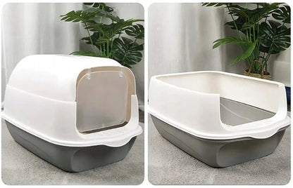 Uždaras tualetas namelis katei 50 x 35 x 33 cm, pilkų atspalvių