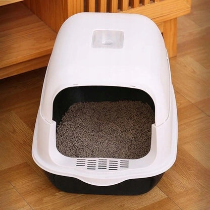 Uždaras tualetas namelis katei 50 x 35 x 33 cm, pilkų atspalvių