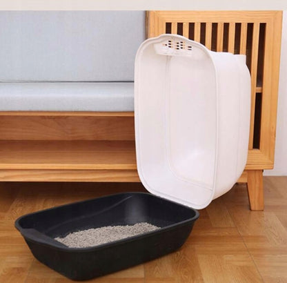 Uždaras tualetas namelis katei 50 x 35 x 33 cm, pilkų atspalvių