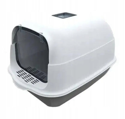 Uždaras tualetas namelis katei 50 x 35 x 33 cm, pilkų atspalvių