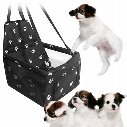 Automobilinė kėdutė šuniui, juoda