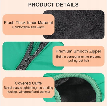 Šilta striukė šuniui su diržais