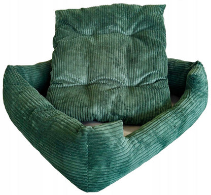 Minkštas pliušinis guolis 75x65cm žalias, velvetinis