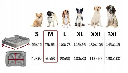 Veliūrinis šuns guolis, pilkas