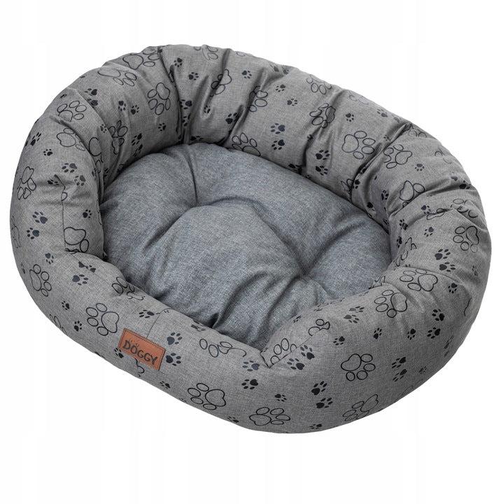 Guolis šuniui L 75x60 cm - Nuimamas čiužinys, Grafitas su letenėlėmis