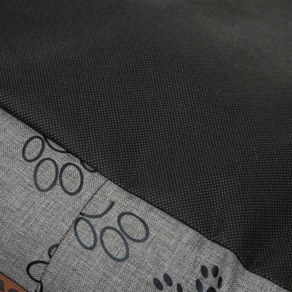 Guolis šuniui L 75x60 cm - Nuimamas čiužinys, Grafitas su letenėlėmis