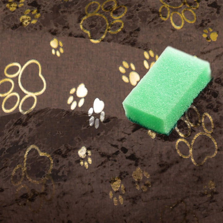 Guolis šuniui L 75x60 cm - Nuimamas čiužinys, rudas su letenėlėmis