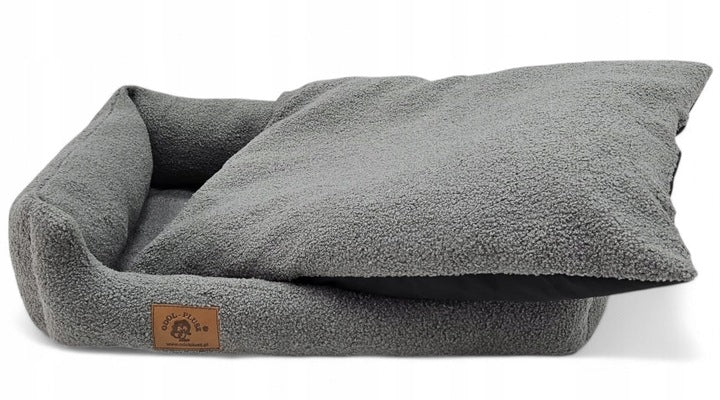 Minkštas šuns guolis, pilkas 70x60