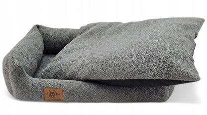 Minkštas šuns guolis, pilkas 70x60
