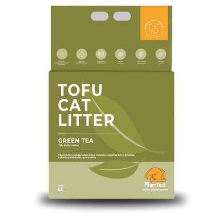 Murrfect Premium Green tea tofu kraikas katėms žaliosios arbatos kvapo sušokantis, nedulkantis 6l