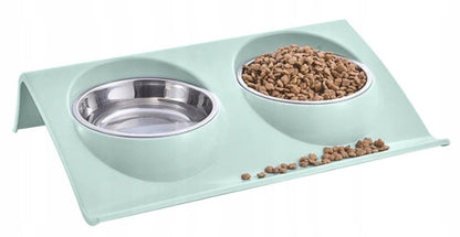 Dvigubas dubenėlis šuniui, katei "DUOBLE"