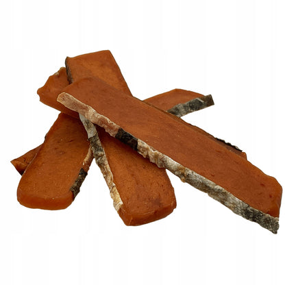 Dviejų skonių šunų skanėstas - lašiša su traškia odele 200 g